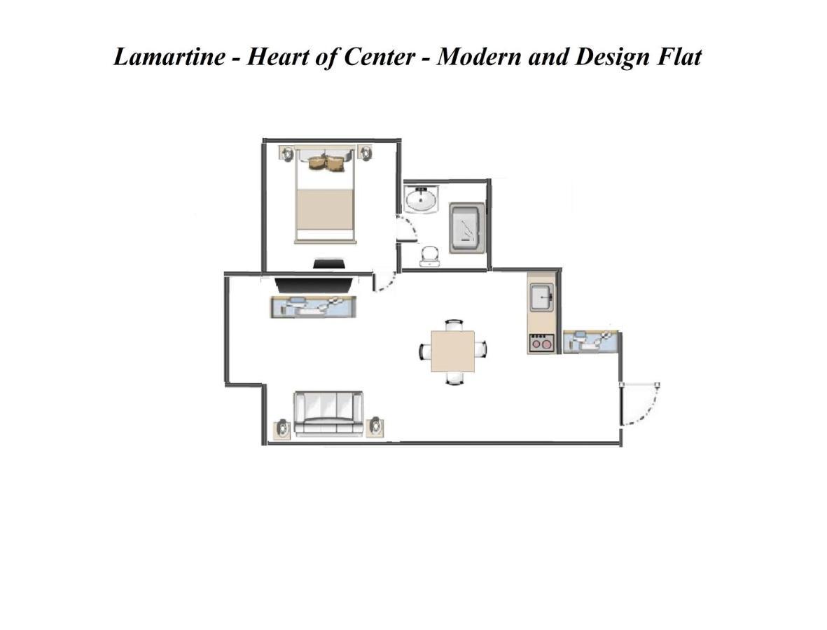 Lamartine- Heart Of Center- Modern And Design Flat Nice Bagian luar foto
